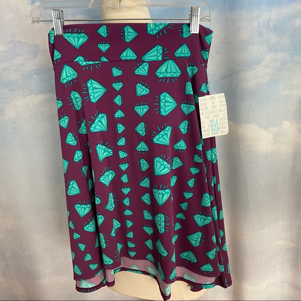 LuLaRoe Blue Diamond Kids Azure Size 14